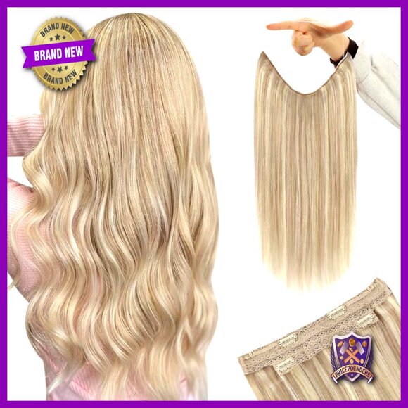18 Inch Real Human Hair Extensions Large Weight Wire Clip Ins